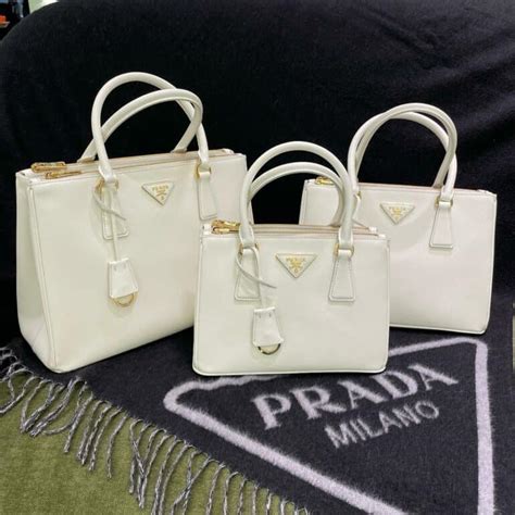 prada galleria size comparison|prada double purse.